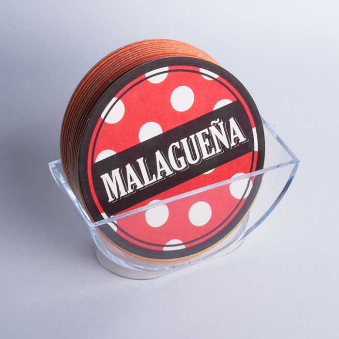 Plexiglass stand for round beermats